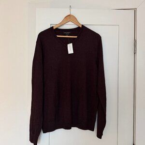 Banana Republic Cashmere-Silk Blend Sweater – Men’s L, Maroon, NWT